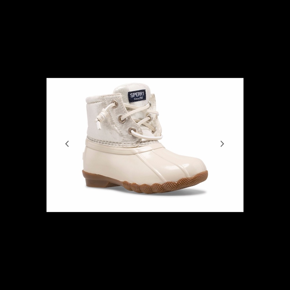 Sperry saltwater boot/ivory- Brandnew girls 9m